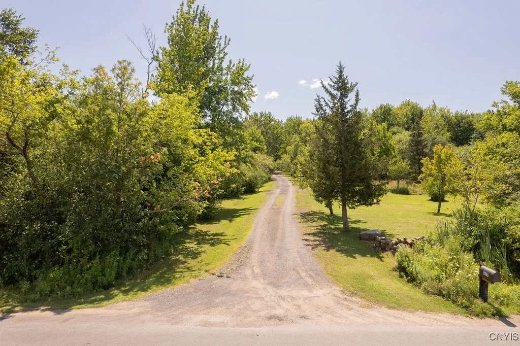 A nice, level driveway leads you to this private home—easy to plow and maintain. Located at 237 Hilton Rd.