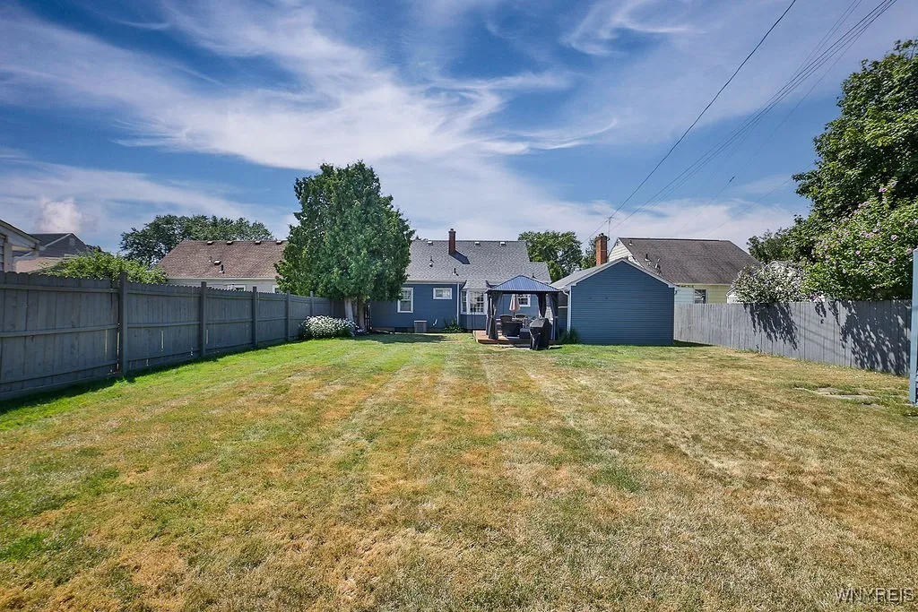 Deep backyard with privacy fence