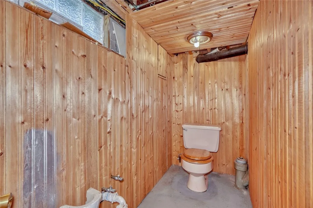 Basement half bathroom - pedestal sink needs replacement