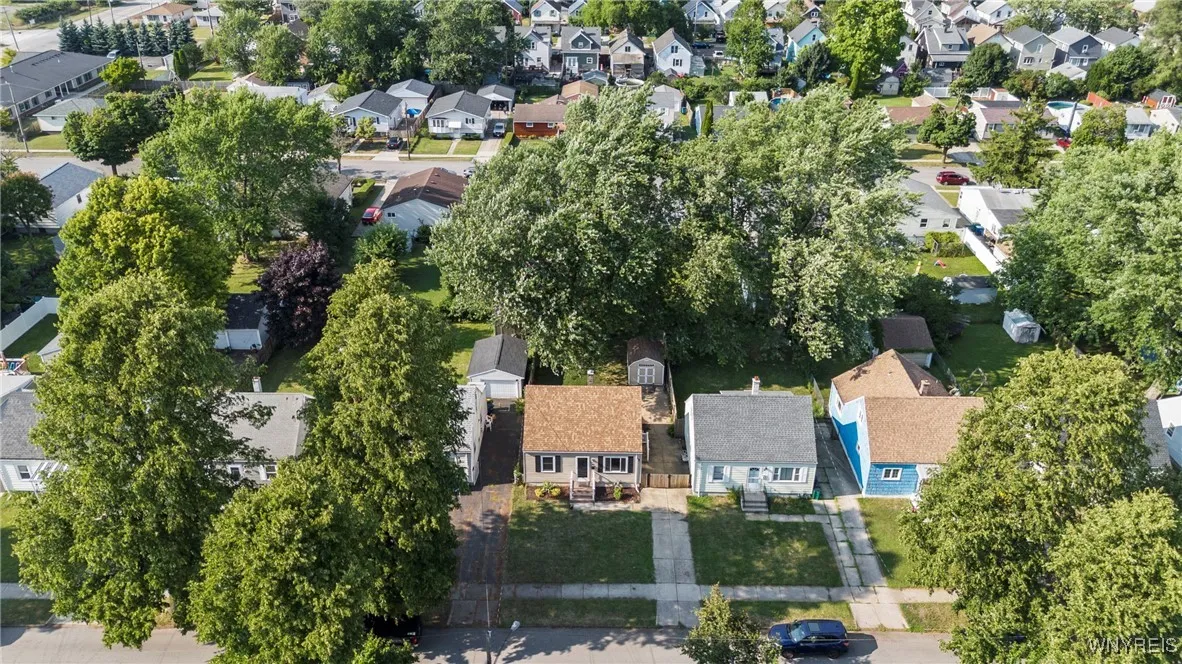 drone footage of the street