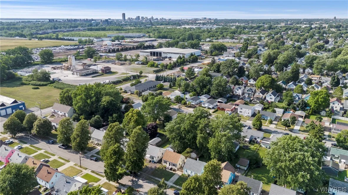 drone footage of the neighborhood