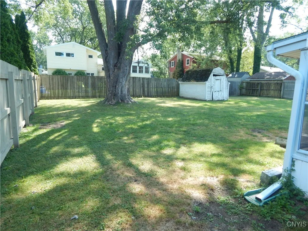Large fenced back yard