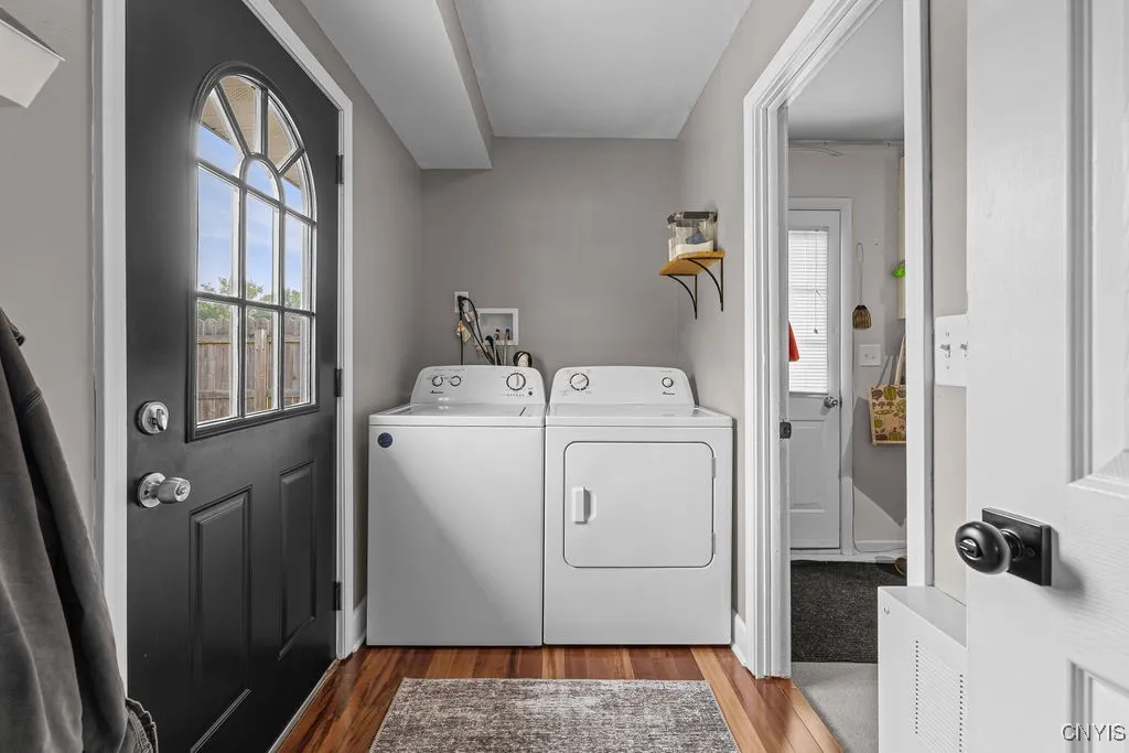 Laundry just off the kitchen