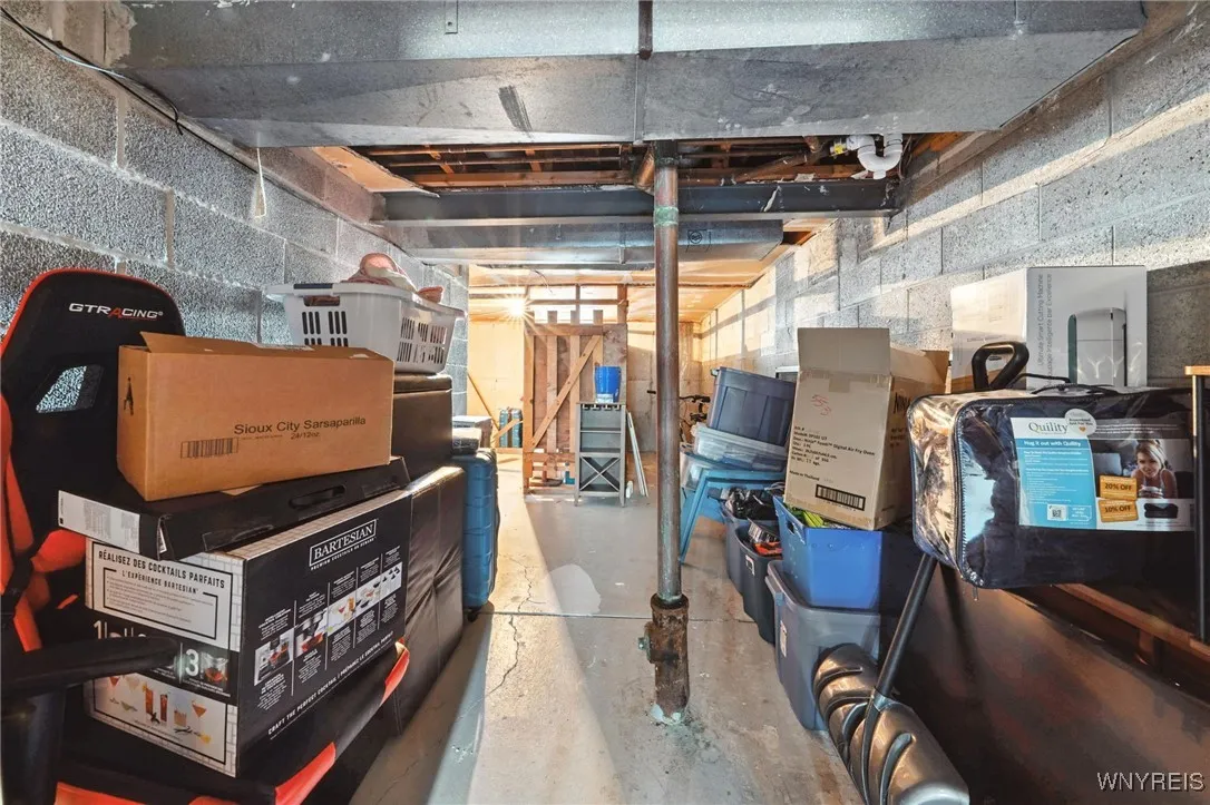 Secure storage in basement