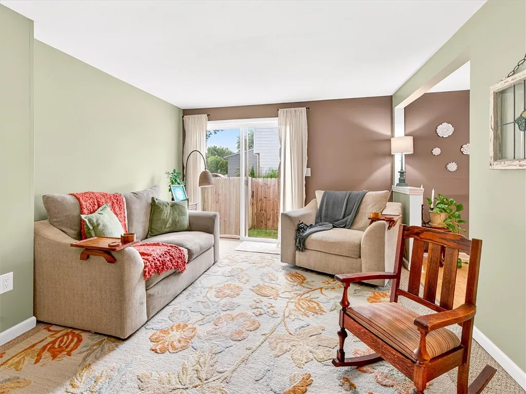 livingroom with sliding glass door to yard