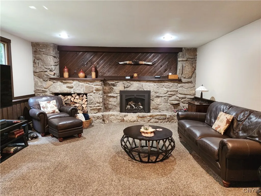 The lower level of the home is spectacular! Look at this wonderful Family Room!