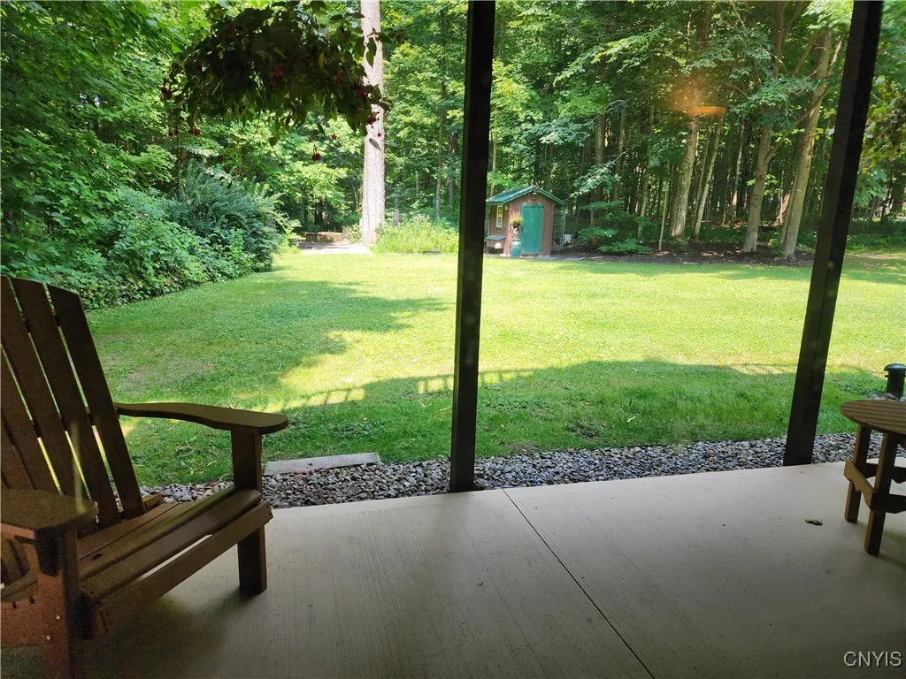 There is a wonderful private patio off of the 4th bedroom, offering direct access to the gorgeous back yard.