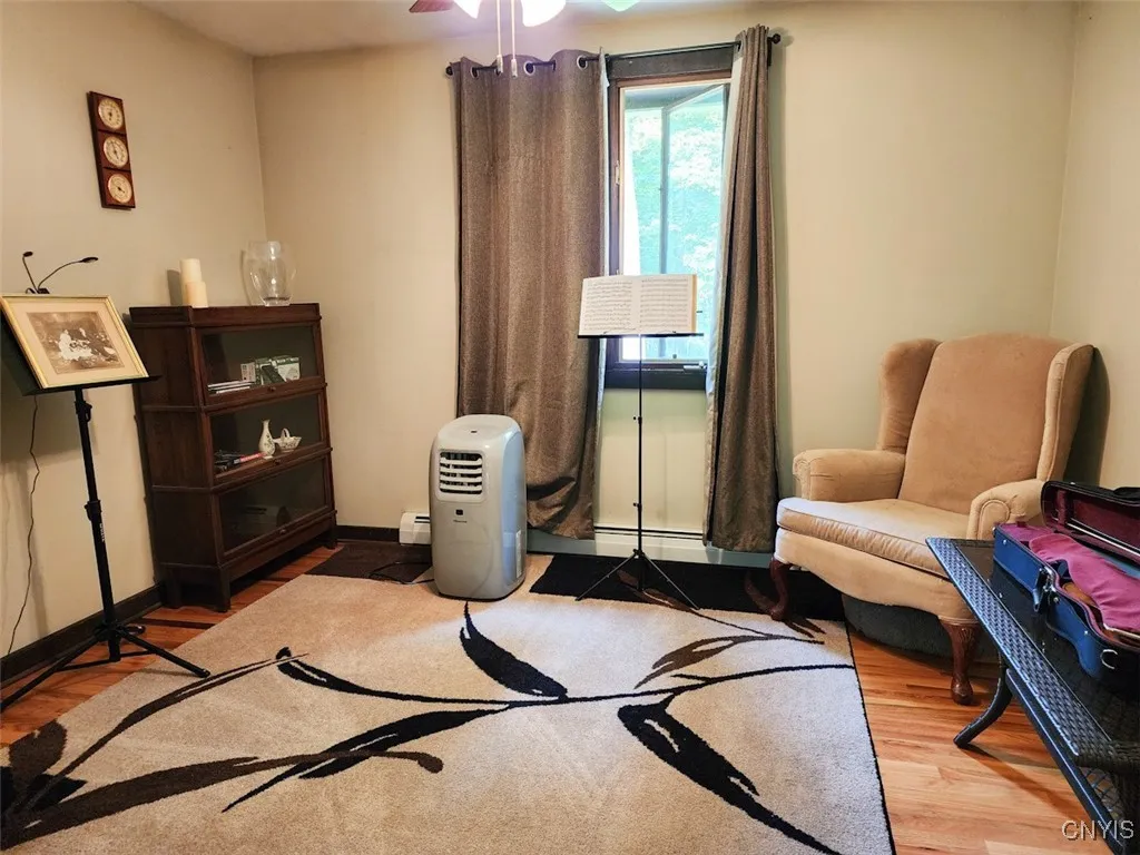 This bedroom is currently being used a music room. How fun!