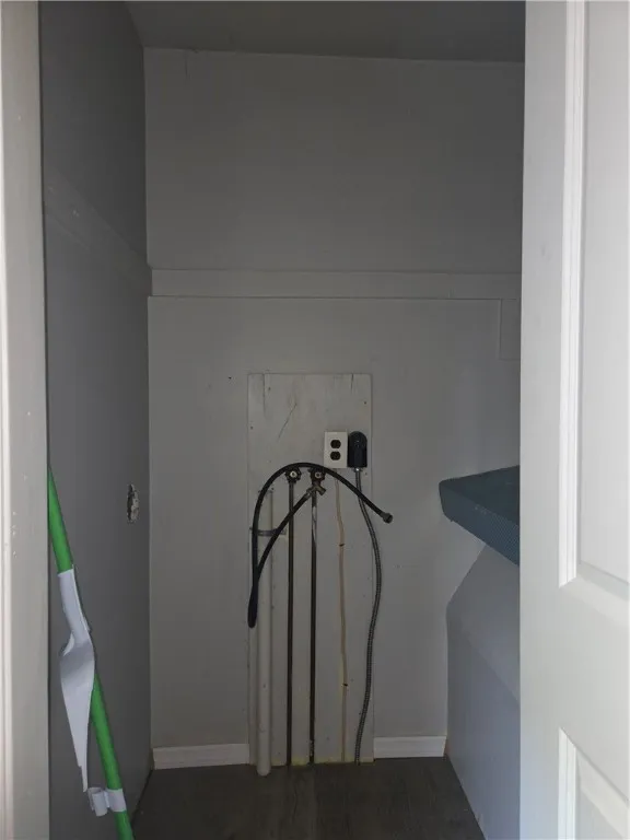 Laundry, off Living room