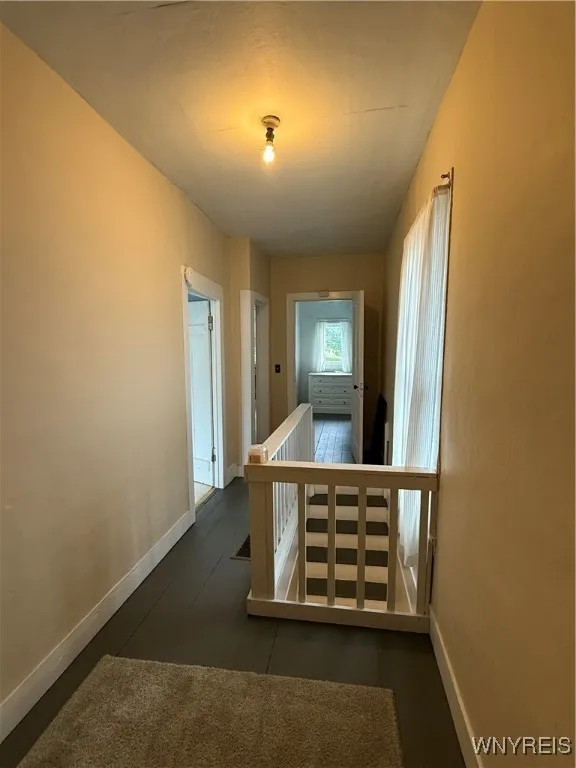 View from space at top of stairs