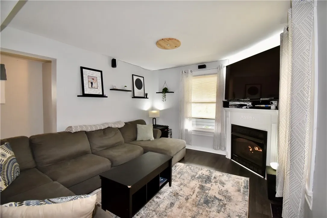 Living room with gas fireplace