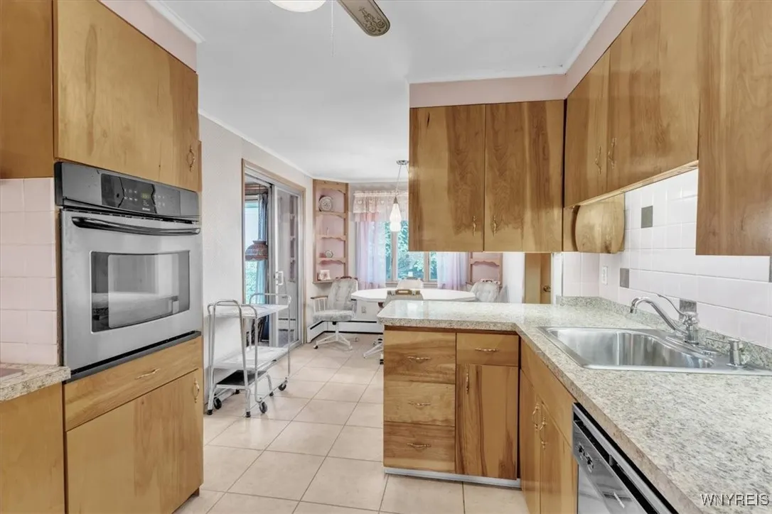 Quality cabinets were install during construction the original finish still shines through