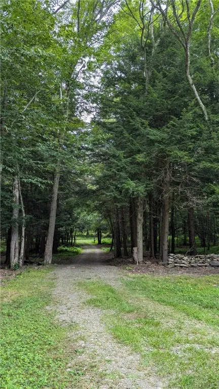 Entrance to lot from Wood Road