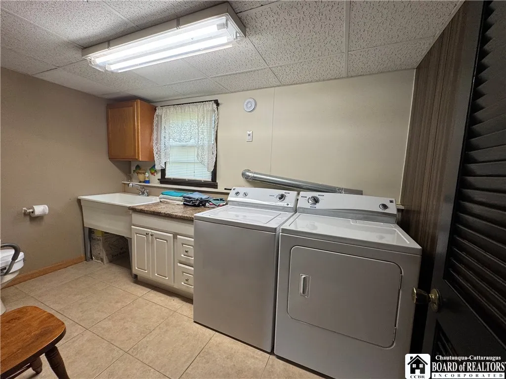 Laundry room and 1/2 bath with utility sink