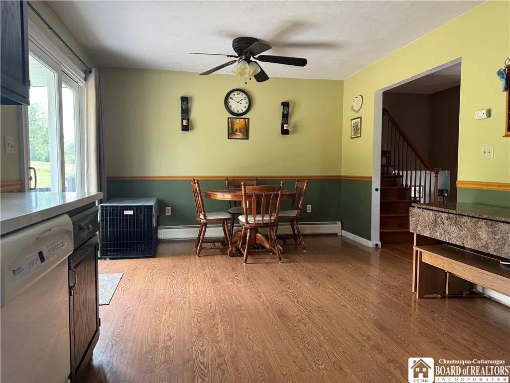 Combined Dining area leading out to the deck