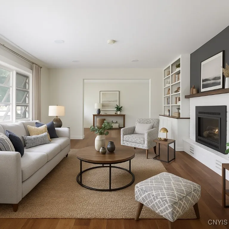 This living room photo has been virtually staged. Original is above photos


