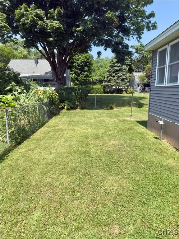 Fenced back yard