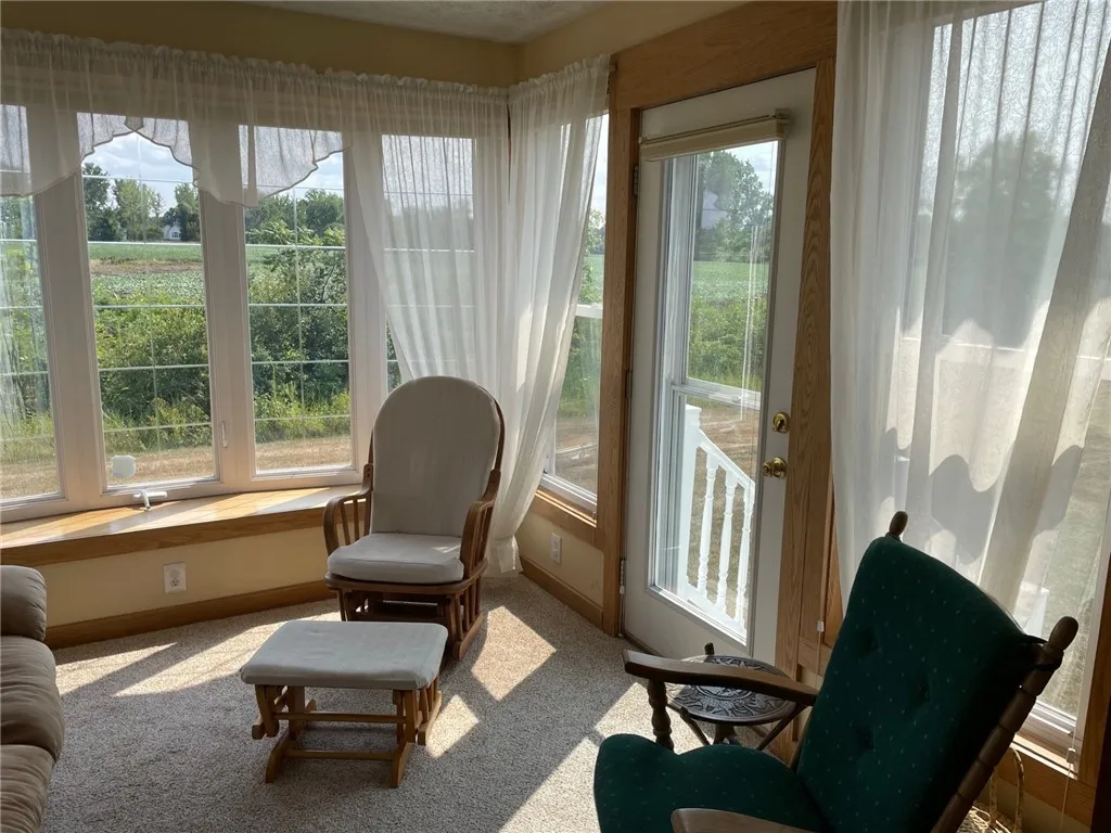 Bright a cozy sunroom