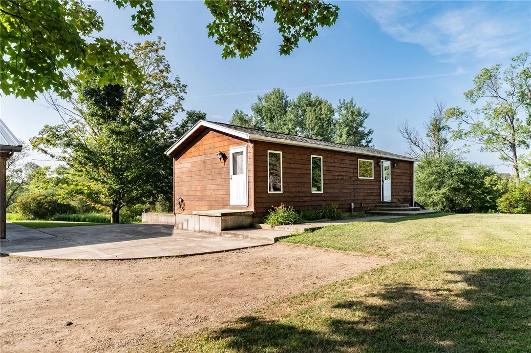 Patio between house and garage/workshop