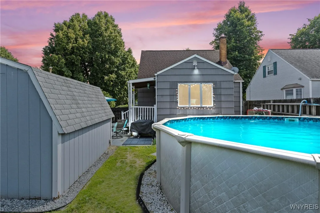 Fully Fenced Backyard w/ Large Shed & Above-Ground Pool