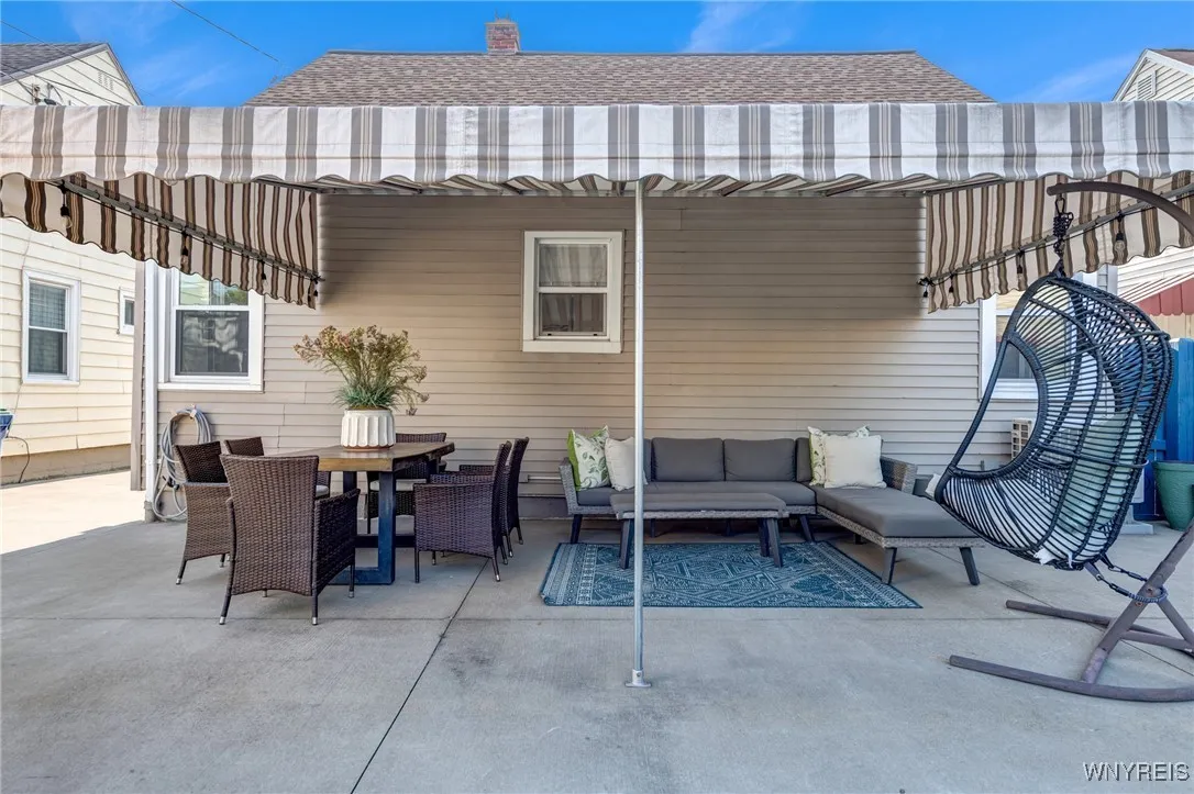 Back Patio with Seasonal Awning