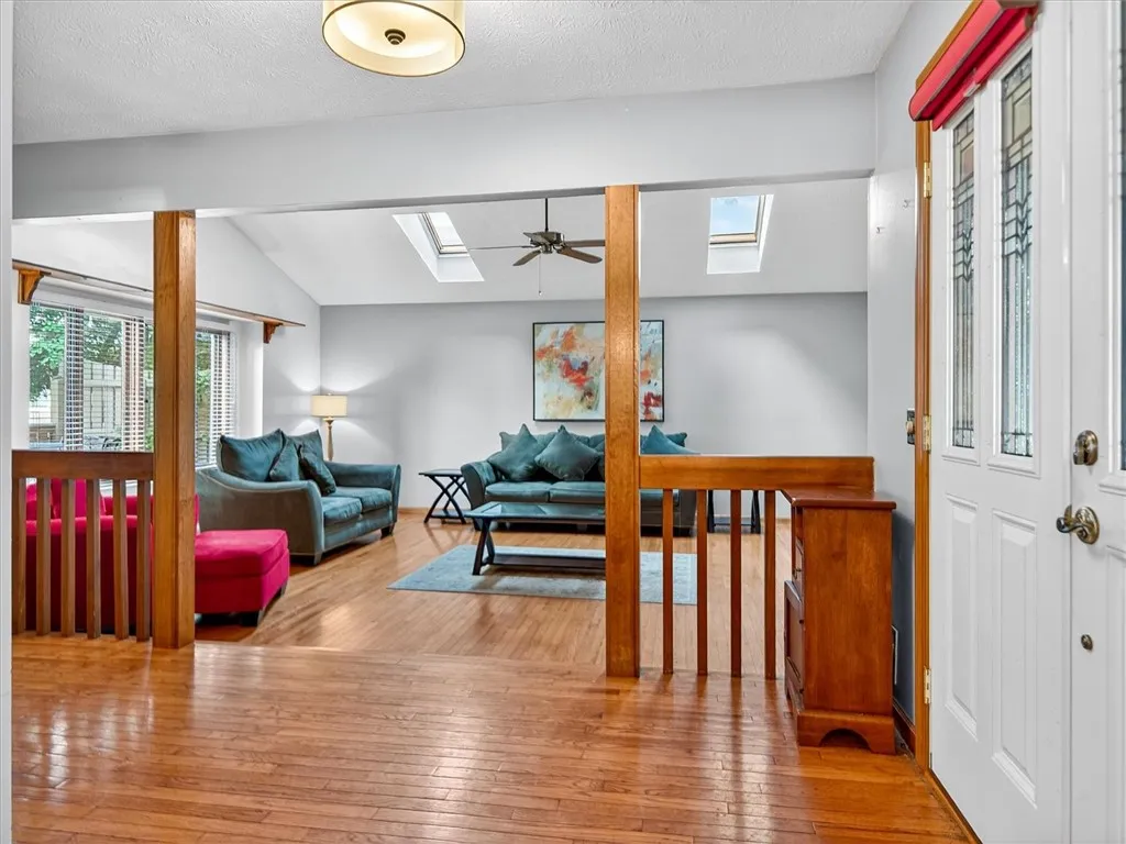 Sunken In Great Room Offers Double Skylights For Tons Of Natural Light