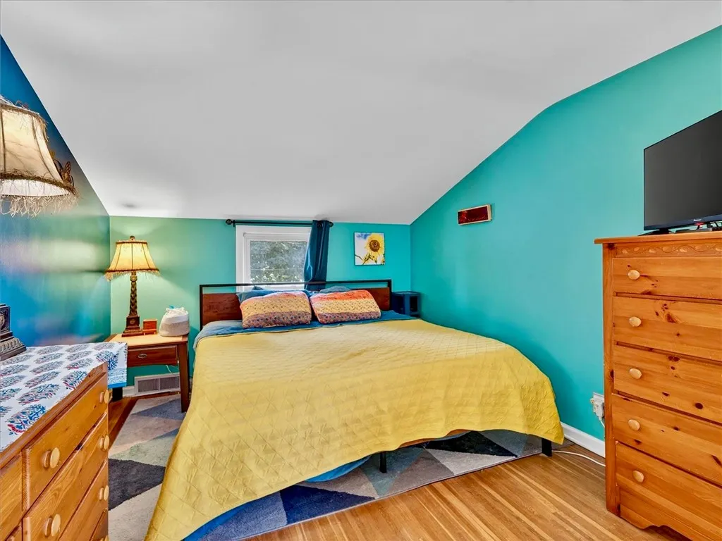 Primary bedroom with walk in closet