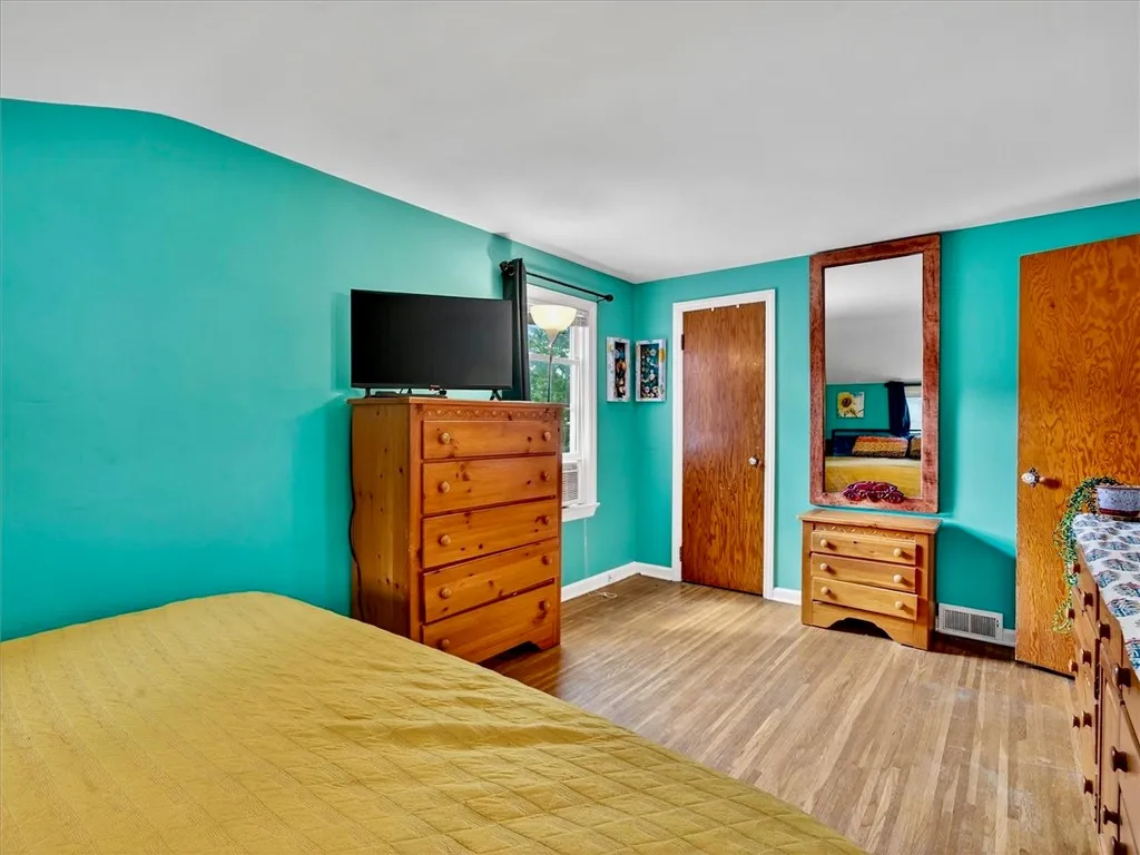 Primary bedroom with walk in closet