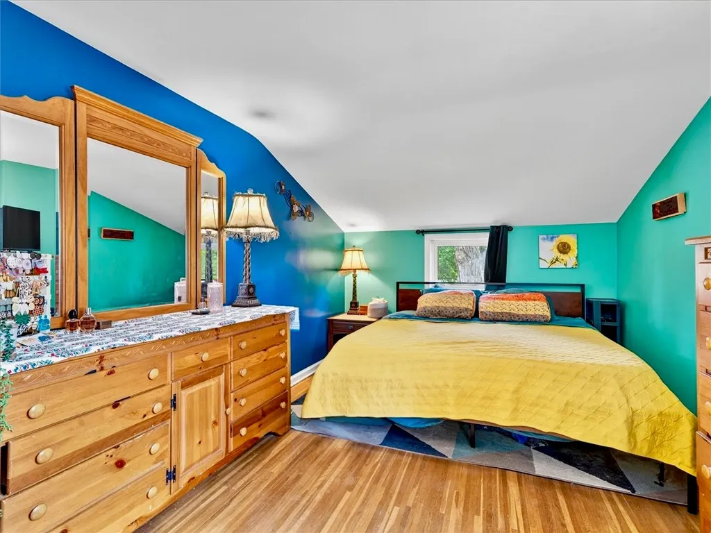 Primary bedroom with walk in closet