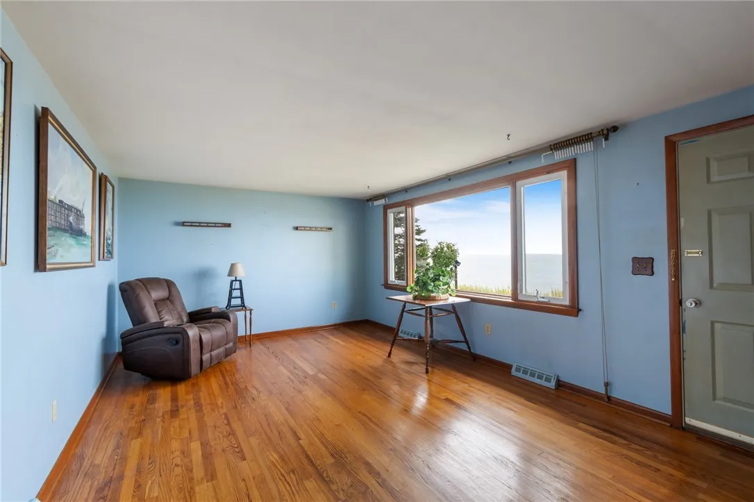 The living room view to the waterfront