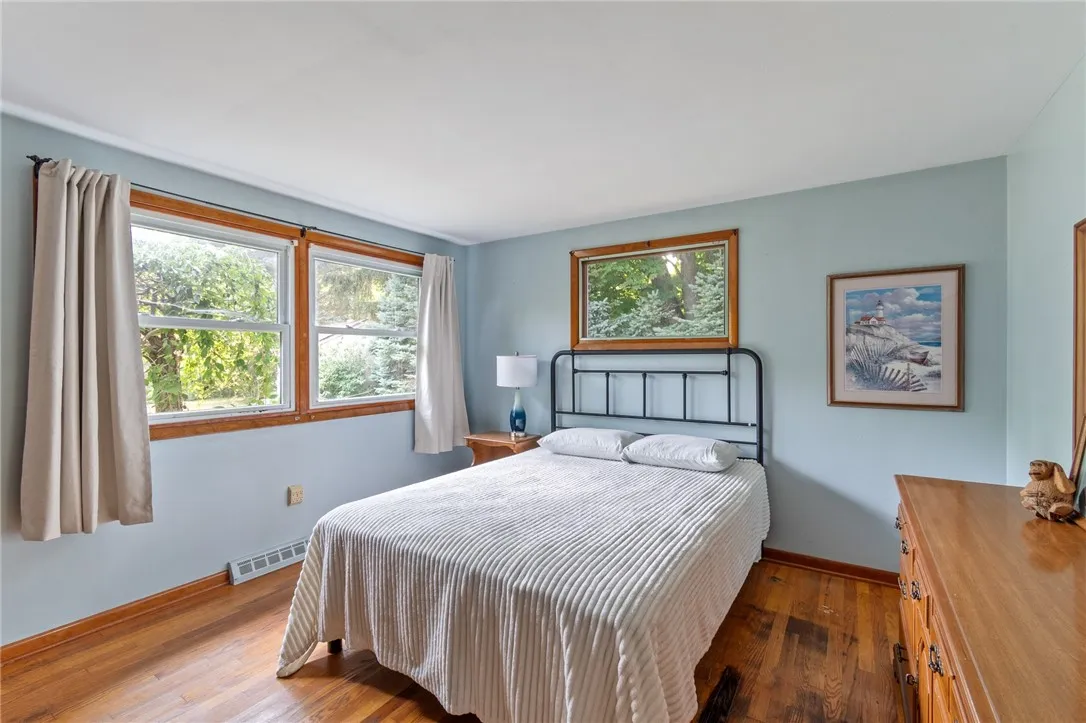 The PRIMARY BEDROOM- real hardwoods!