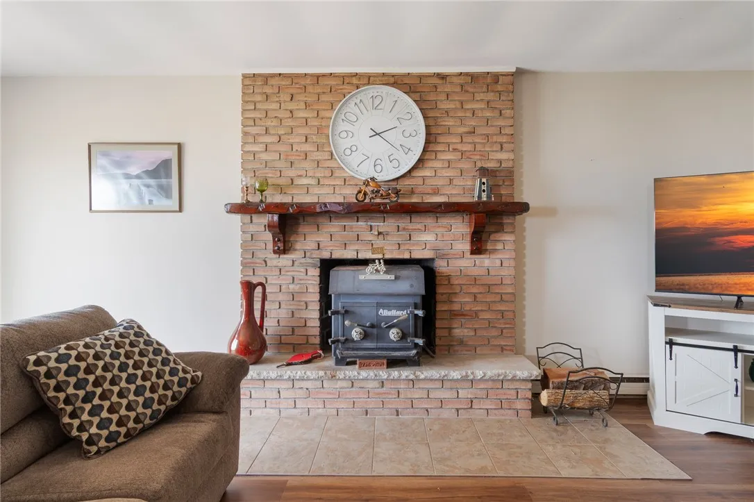 The woodburner in the fireplace adds that touch of “cozy” to our chilly fall nights. -you’ll still have beautiful views of LAKE ONTARIO from this room