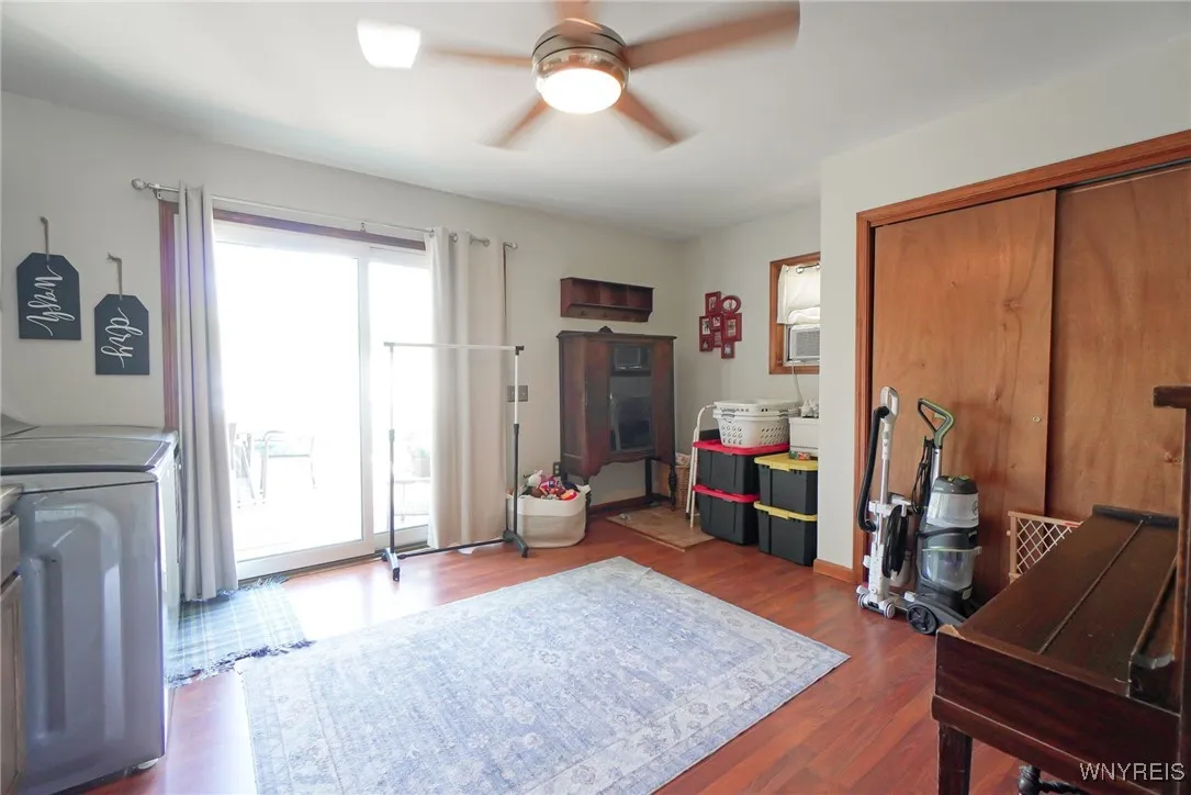 Master entrance to back yard