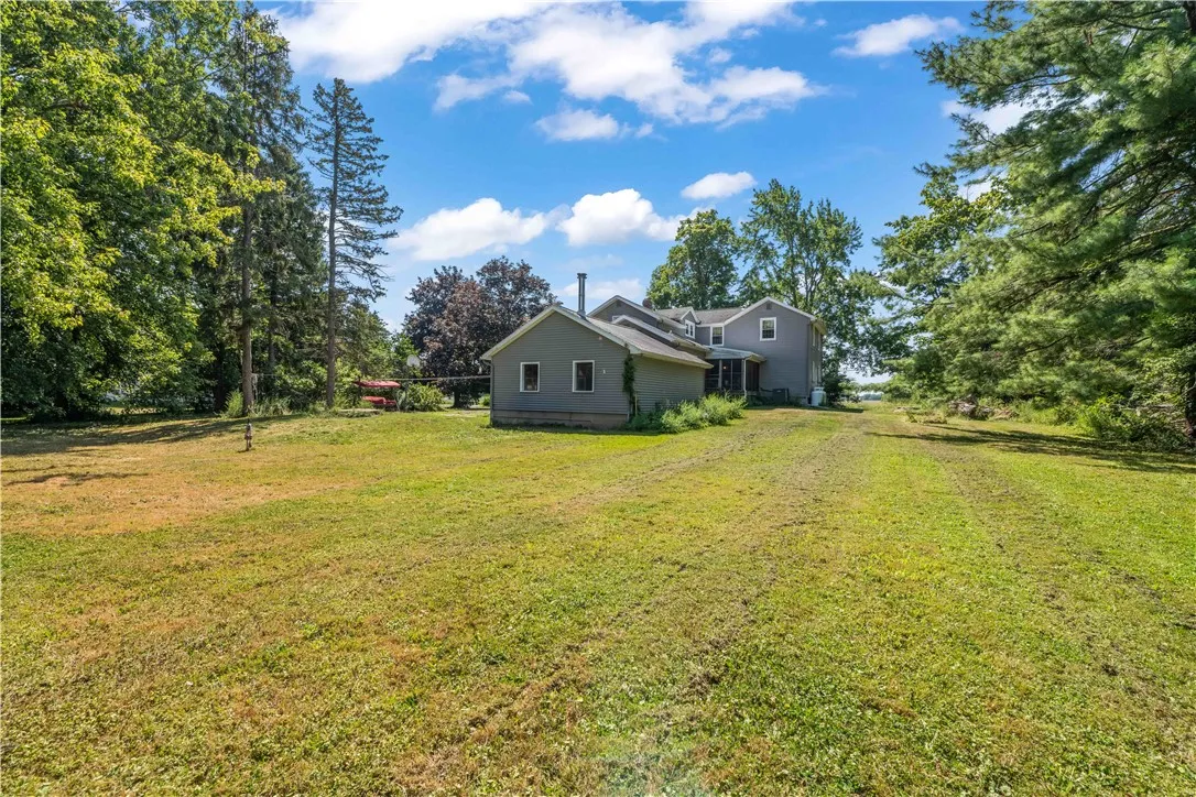 Middle of yard looking at house