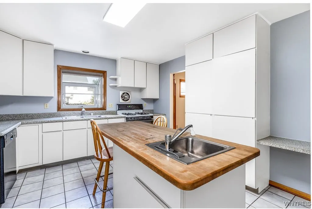 Kitchen with tons of storage.