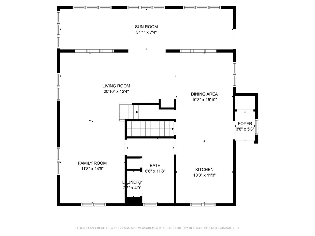 first floor floorplan with approximate measurements