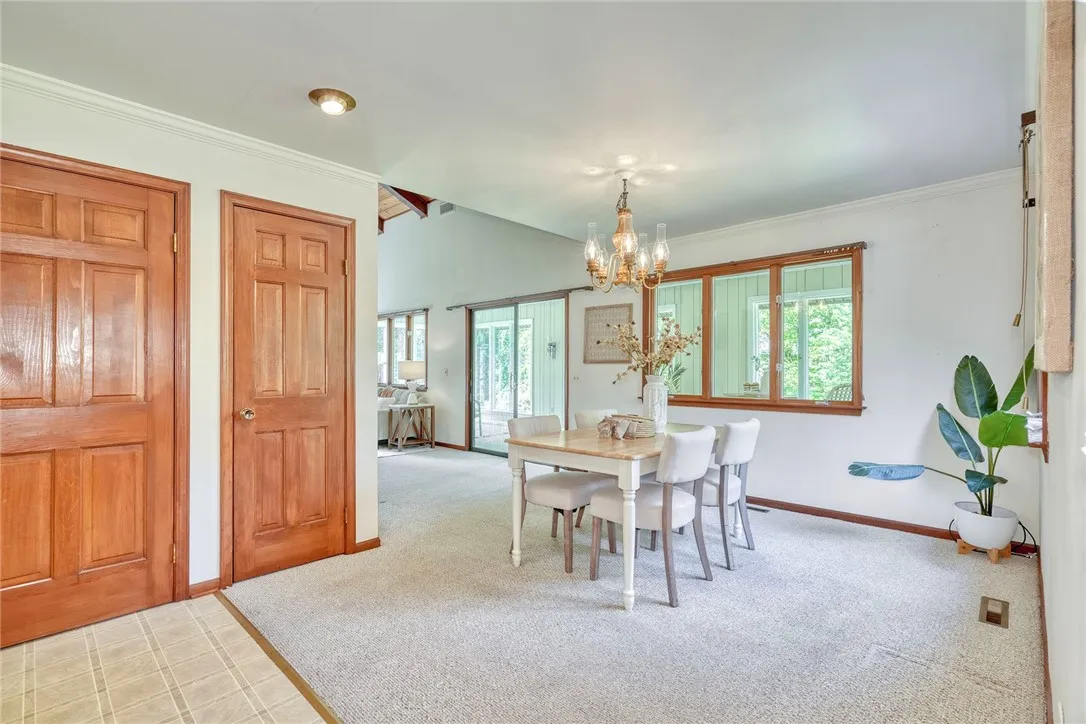 Foyer Entry leads into Spacious Eat-in Kitchen and Dining area.