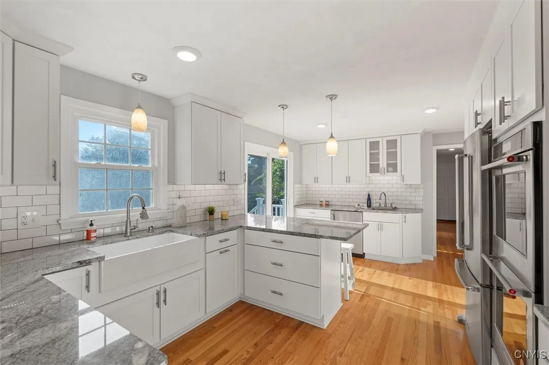 Totally remodeled kitchen from top to bottom, includes farmhouse sink and lots of storage
