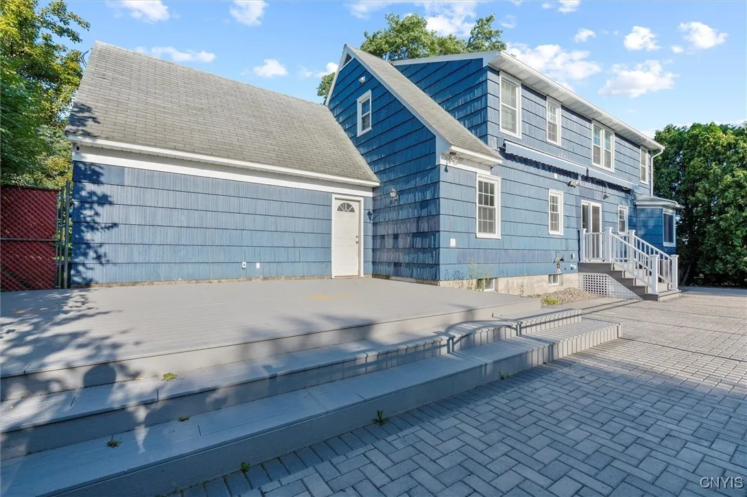 stairs from kitchen to backyard, slider for kitchen 2022, new trex deck 2022