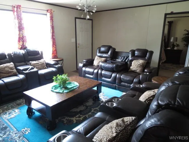 Large living room offers plenty of space for all your furniture....