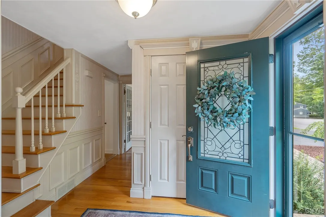 Foyer with large coat closet