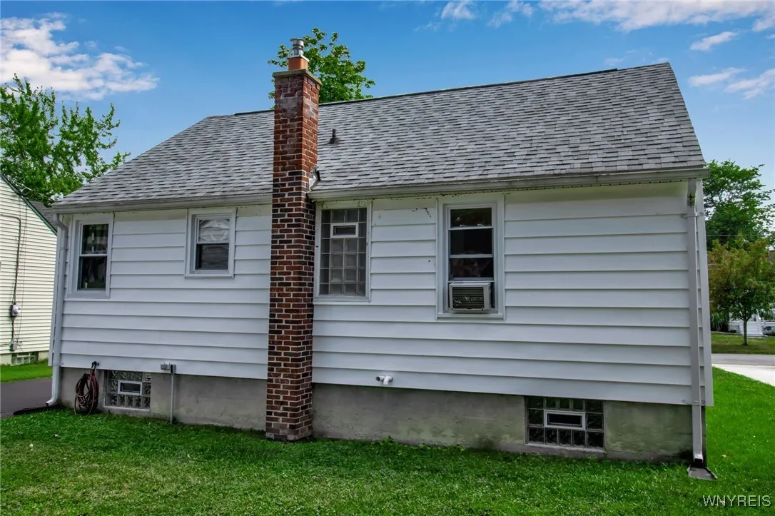 rear of the home