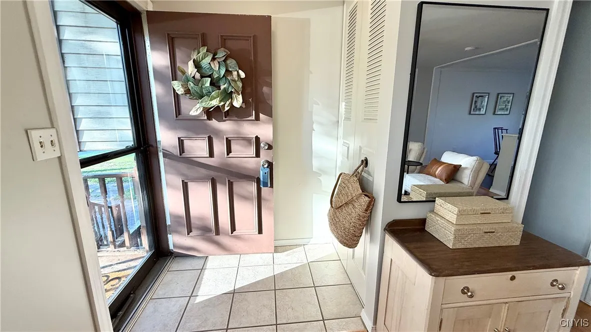 Front foyer with coat closet