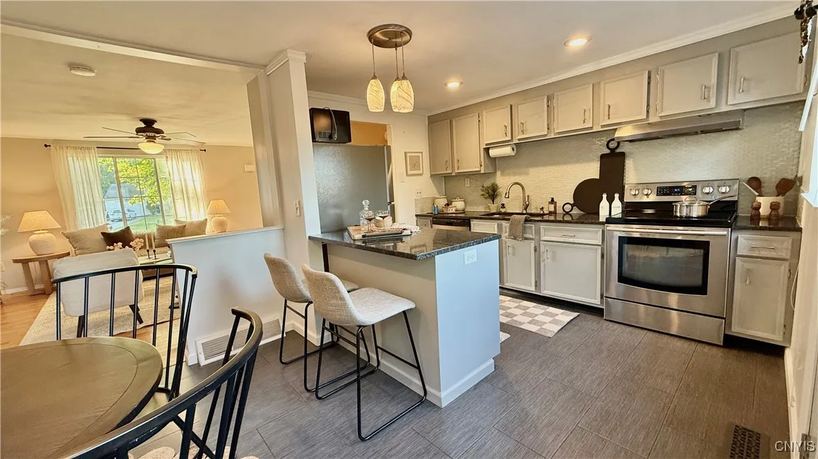 Kitchen and dining area