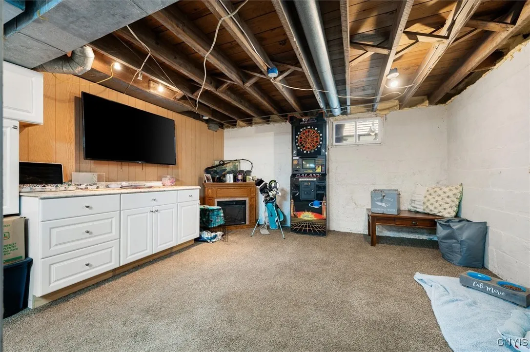 Basement rec room