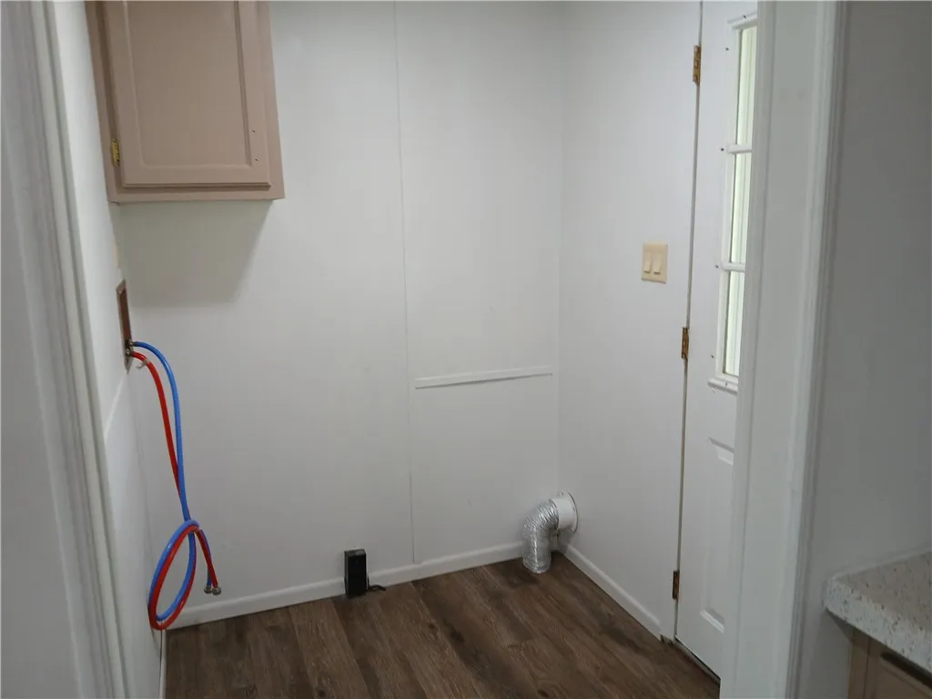 Back entrance  and laundry area