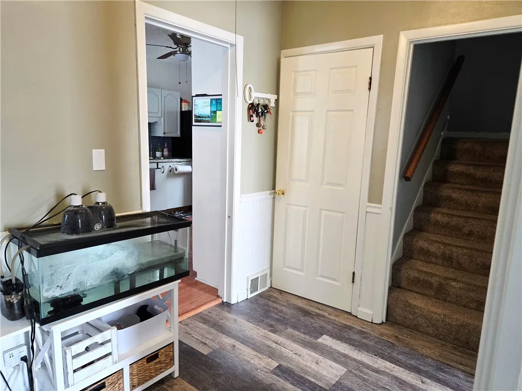 Back through the transition space you will find a door to the second floor.