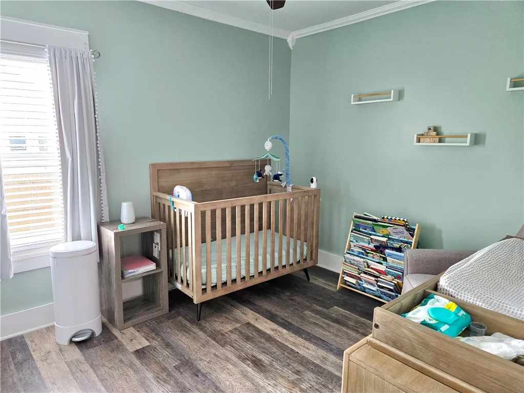 Currently being used as a nursery, we shall call this bedroom number two.