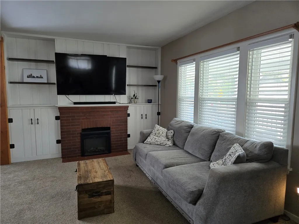 The spacious front facing living room.