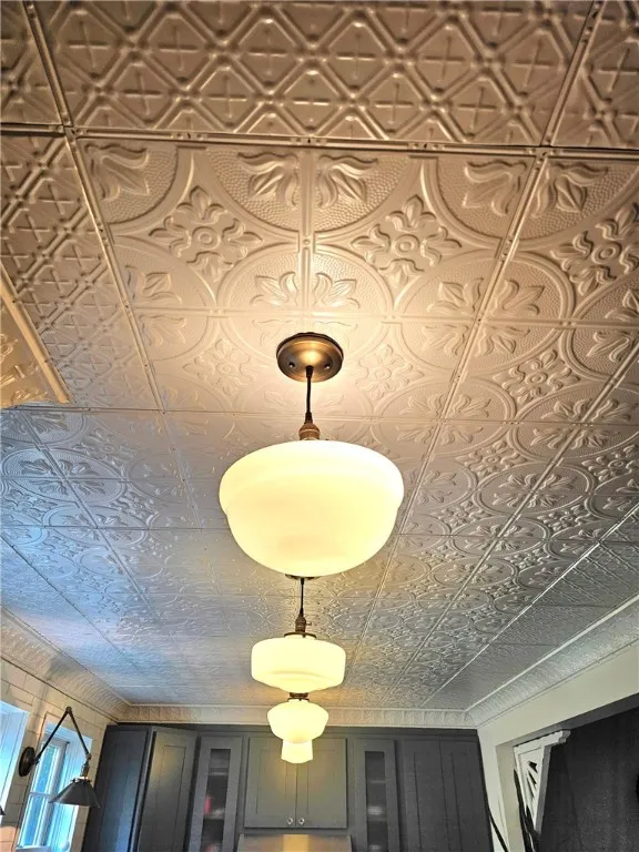 Vintage lighting, Tin ceilings
